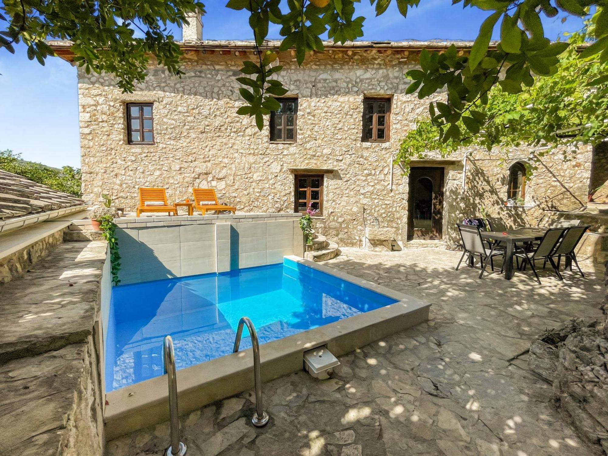 Villa Historic Pocitelj With Pool And Incredible Views On The River And Landmarks 外观 照片